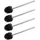 Wenko WC-Bürste 4er Set Silber/Schwarz