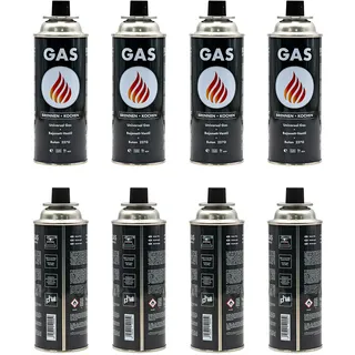 Gaskartusche Butan 4 x 227g - Ideal für Campingkocher, Gasheizung oder Unkrautbrenner, Typ MSF-1a, Gaspatrone für Camping, BBQ und mehr