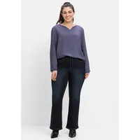 Sheego SHEEGO, Damen, Gr. 56, Normalgrößen, blau (dunkelblau denim),