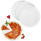 4er Set Bianco XXL Pizzateller Ø33,5cm 4 Personen Teller weiße große Platte