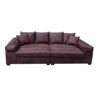 Big Sofa Couchgarnitur Megasofa Riesensofa GULIA -Gobi 4 Vintage-Braun