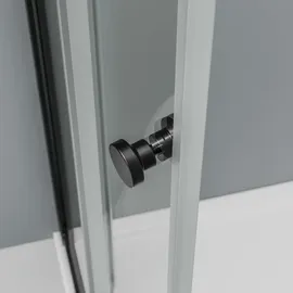 Bernstein Duschkabine Bernstein Nt509 Viertelkreis Schiebetür 6 mm Nano Klarglas 90x90 Cm schwarz matt