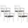 Beliani Cavoli Gartenstuhl Set 4er Set 0 x 0 x 0 cm weiß grau