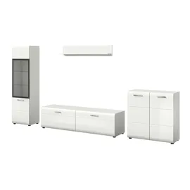 Möbel Kraft Wohnkombination ¦ weiß ¦ Maße (cm): B: 305 H: 160