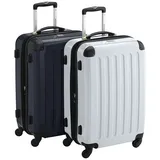 HAUPTSTADTKOFFER® · 2er Hartschalen Kofferset · 2X Hauptstadtkoffer 87 Liter (schwarz-Weiss)