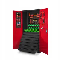 Jan Nowak Werkzeugschrank Stahlblech 185 cm x 92 cm x 50 cm anthrazit/rot abschließbar