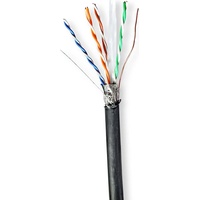 Nedis Netzwerk-Kabel Schwarz 100 m CAT6 S/FTP (S-STP)