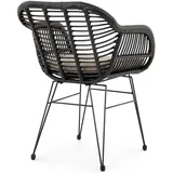 Idimex Paramo Gartenstuhl 61 x 57 x 82 cm schwarz/beige