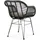 Idimex Paramo Gartenstuhl 61 x 57 x 82 cm schwarz/beige