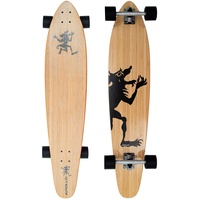 Apollo Longboard Hawaiian Wulff Kicktail Komplettboard mit High Speed ABEC Kugellagern, Freeride Skaten Cruiser Boards