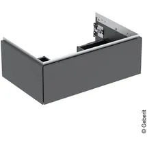 Geberit Waschtischunterschrank 1 Schublade 74 x 26,6 x 47 cm Schwarz