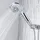 Intirilife Duschkopf Handbrause mit 5 Funktionen in Silber - Universaler Brausekopf mit umweltfreundlicher Wasser-Stopp-Funktion Duschbrause