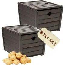 GarPet Kartoffelkiste 2er Set braun