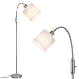 Glitzerlife Stehlampe Leselampe Vintage - Bogenlampe Wohnzimmer E14 Stehleuchte Industrial1 Flammig 360° Drehbarer Boho Lampenschirm Standlampe Flur Schlafzimmer Ohne Leuchtmittel