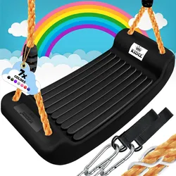 KIDIZ® Schaukel Kinderschaukel Set - Ink. Zubehör Schaukelsitz Schaukelbrett Garten Outdoor Indoor Brettschaukel für Kinder zum Schaukeln aus Kunststoff Höhenverstellbar Rutschfest