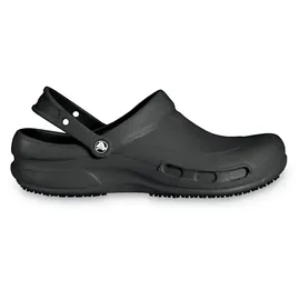 Crocs Bistro Clog für Gastronomie, Pflege, Krankenhaus mit geschlossenem Fußbereich, schwarz