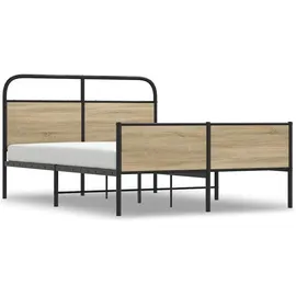 vidaXL Bettgestell 140 x 200 cm Braun