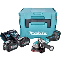 Makita GA 047 GT201 Akku Winkelschleifer 40 V max. 125 mm X-LOCK Brushless + 2x Akku 5,0 Ah + Ladegerät + Makpac
