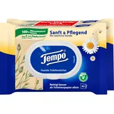 Tempo Feuchtes Toilettenpapier Sanft & Pflegend Duo-Pack 1-lagig, 2x 42 Tücher