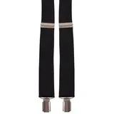 BURI Hosenträger Herrenhosenträger X-Form Clips Hosenträger Hosenhalter 120cm Stabil schwarz
