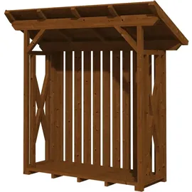 SKANHOLZ Holzunterstand Lars 2 Holz 290 x 128 x 247 cm Nussbaum