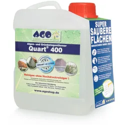 AGO Quart Algen- und Grünbelagentferner 2 L, für Stein, Holz, Terrassen & Fassaden, Reinigung ohne Schrubben