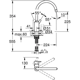 Grohe Feel Einhebelmischer Chrom