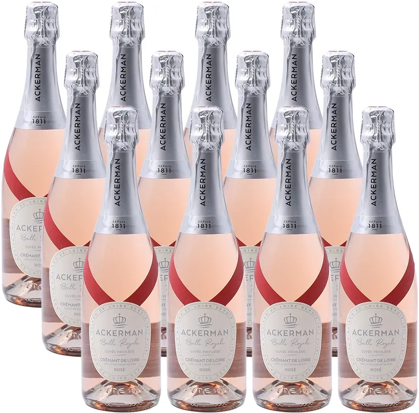 12er-Sparpaket Ackerman Crémant de Loire Bulle Royale Cuvée Privilège Rosé Brut ...