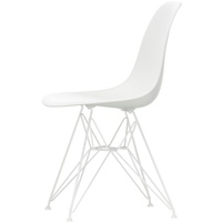 Vitra - Eames Plastic Side Chair DSR, weiß / weiß (Filzgleiter weiß)