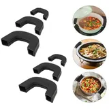 YQBFTC 3 Paar Silikongriffe für Töpfe,Topfgriffe Silikon,Topflappen Topfgriff Küche Schutz Kochen Finger,Topfgriff Hitzeschutz Silikon Assist Griff Halter für Bratpfannen Woks Pfannen