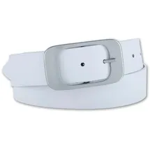 Bernd Götz Ledergürtel BERND GÖTZ Damen, Gr. 100, weiß, Leder, unifarben, Gürtel Ledergürtel, mit ovaler Schließe