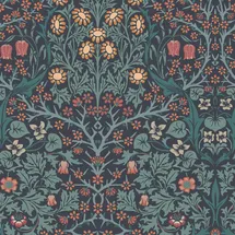 William Morris At Home Vliestapete Blackthorn 10 m x 0,62 m blau 34193