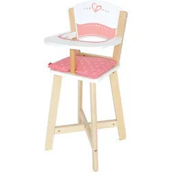 Puppenhochstuhl HAPE "Hochstuhl", rosa (natur, weiß, rosa), Puppenmöbel, KinderB:26cm H:57cm T:26cm, Holz, B:26cm H:57cm T:26cm