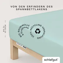 schlafgut Premium Baumwolle 140 x 200 - 160 x 220 cm petrol light