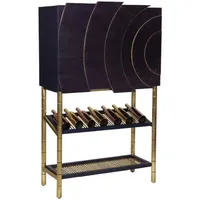Casa Padrino Luxus Barschrank Schwarz / Gold 100 x