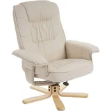 MCW Relaxsessel Fernsehsessel Sessel ohne Hocker H56 Kunstleder MVG-zertifiziert ~ creme