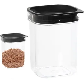 PLAST TEAM Vertriebs GmbH Trockenvorratsdose 1,6 l 1-tlg. transparent/schwarz
