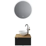 Pelipal 6915 2-tlg. Schwarz Matt-Halifax Eiche