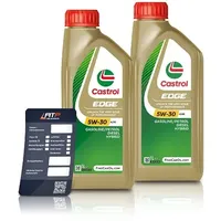Castrol 2x 1 L EDGE 5W-30 A5/B5 + Ölwechsel-Anhänger [Hersteller-Nr. 15F684]