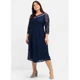 sheego Etuikleid Blau 54