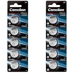 Camelion CR2025 Lithium Knopfzelle 3V - 10 Batterien - 2 x 5er Streifen