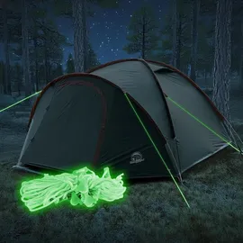 TALK-POINT Campingzelt 3-4 Personen Schwarz