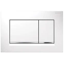 Geberit Betätigungsplatte SIGMA30 weiß/ glanz-chrom, 2-Mengen-Spülung - 115883KJ1