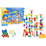 Bunte Murmelbahn Murmelrennen Spiel 105 Bausteine