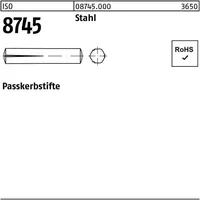 Industrial Quality Supplies ISO 8745 Passkerbstifte Stahl 8 x