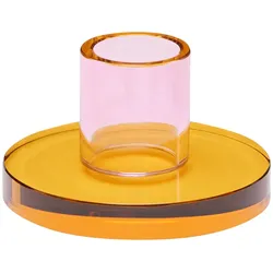 Hübsch Interior - Astra Kerzenhalter small, rosa / orange