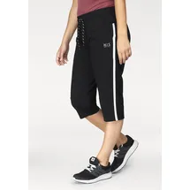 H.I.S. 3/4-Hose "Comfort Fit", Damen, Gr. 56, N-Gr, schwarz, Sweatware, Obermaterial: 95% Baumwolle, 5% Elasthan, bequem 3/4-Länge, Hosen, in großen Größen, Topseller