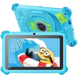 zcobro Kinder Tablet 7 Zoll, Tablet für Kinder mit Hülle, Android Kindertablet 2GB RAM+32GB ROM+256GB Erweiterbar, Wi-Fi, Bluetooth, Type-C, Kindersicherung, Kids Tablet mit Quad Core, Blau