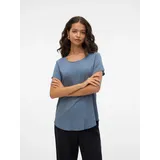 Vero Moda Blusenshirt VMBELLA SS TOP WVN GA NOOS Blau S