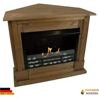 Gelkamin Ethanolkamin Kaminofen Eckkamin Rafael Deluxe Royal - Eiche - Braun